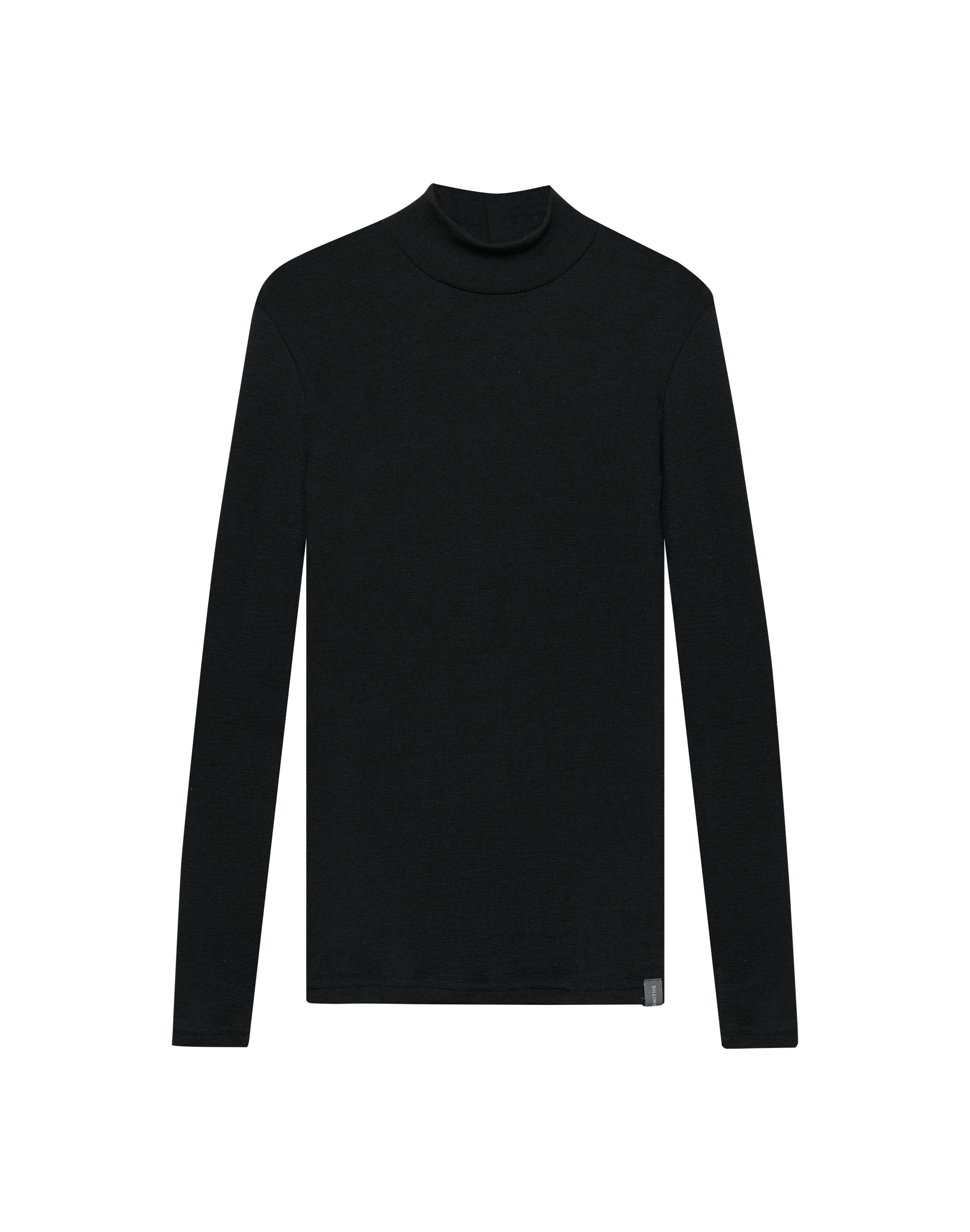 Women's merino wool high neck top in Black - €59.99 - Dilling