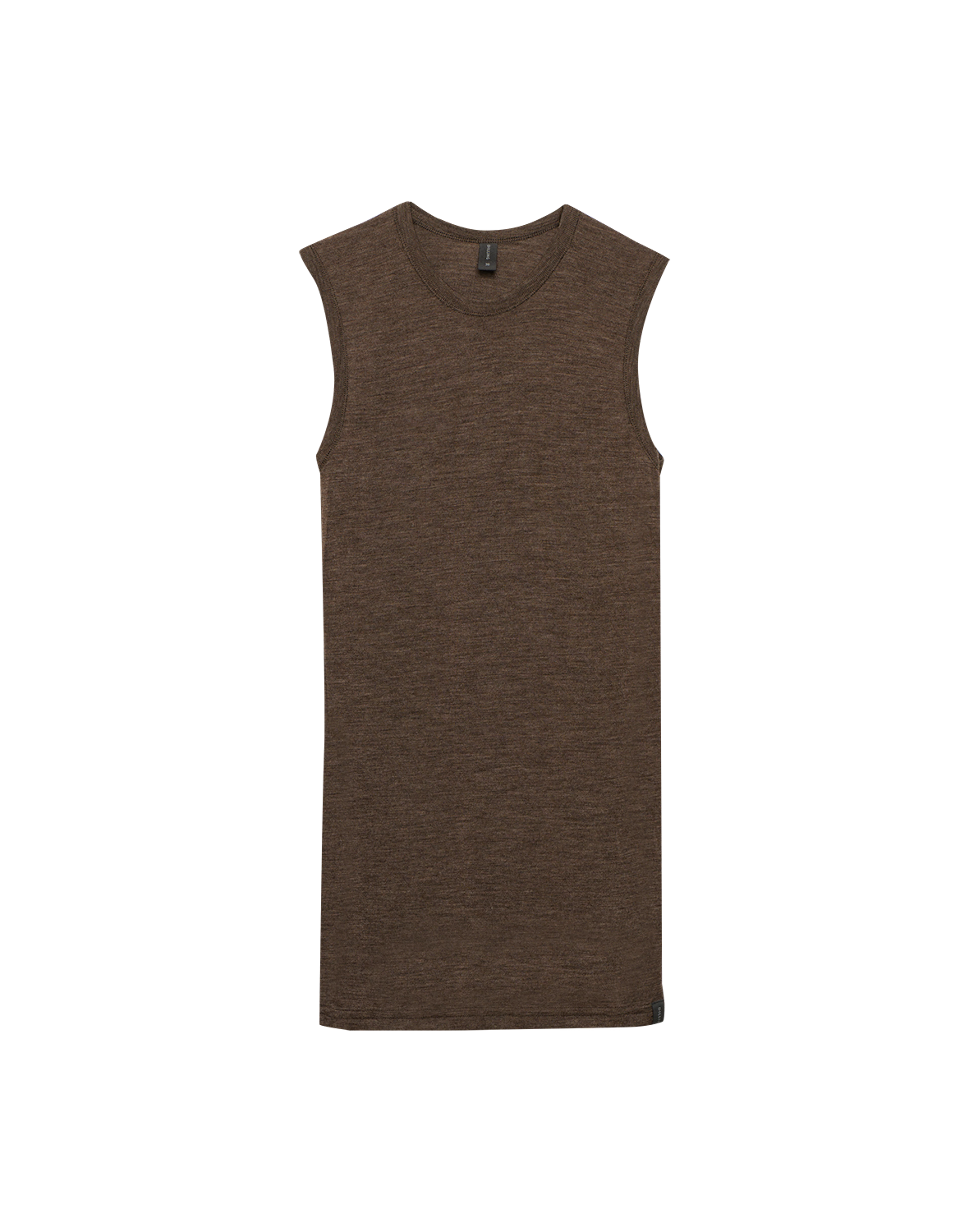 Women's merino wool tank top in Chestnut brown - $59.99 - Dilling