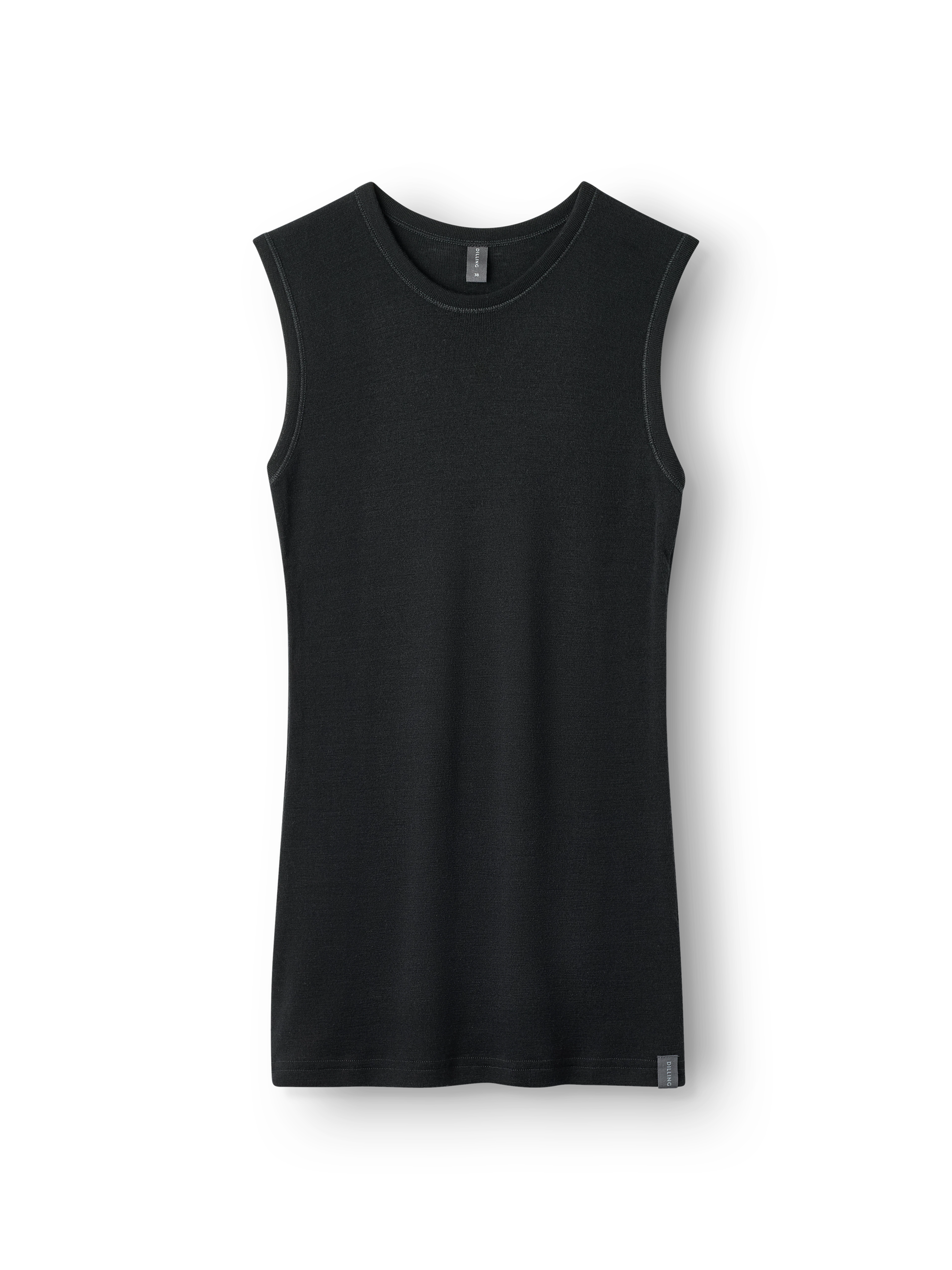 Women's merino wool tank top in Black - $59.99 - Dilling