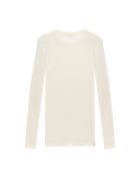 T-shirt à manches longues en laine mérinos pour femme Nature