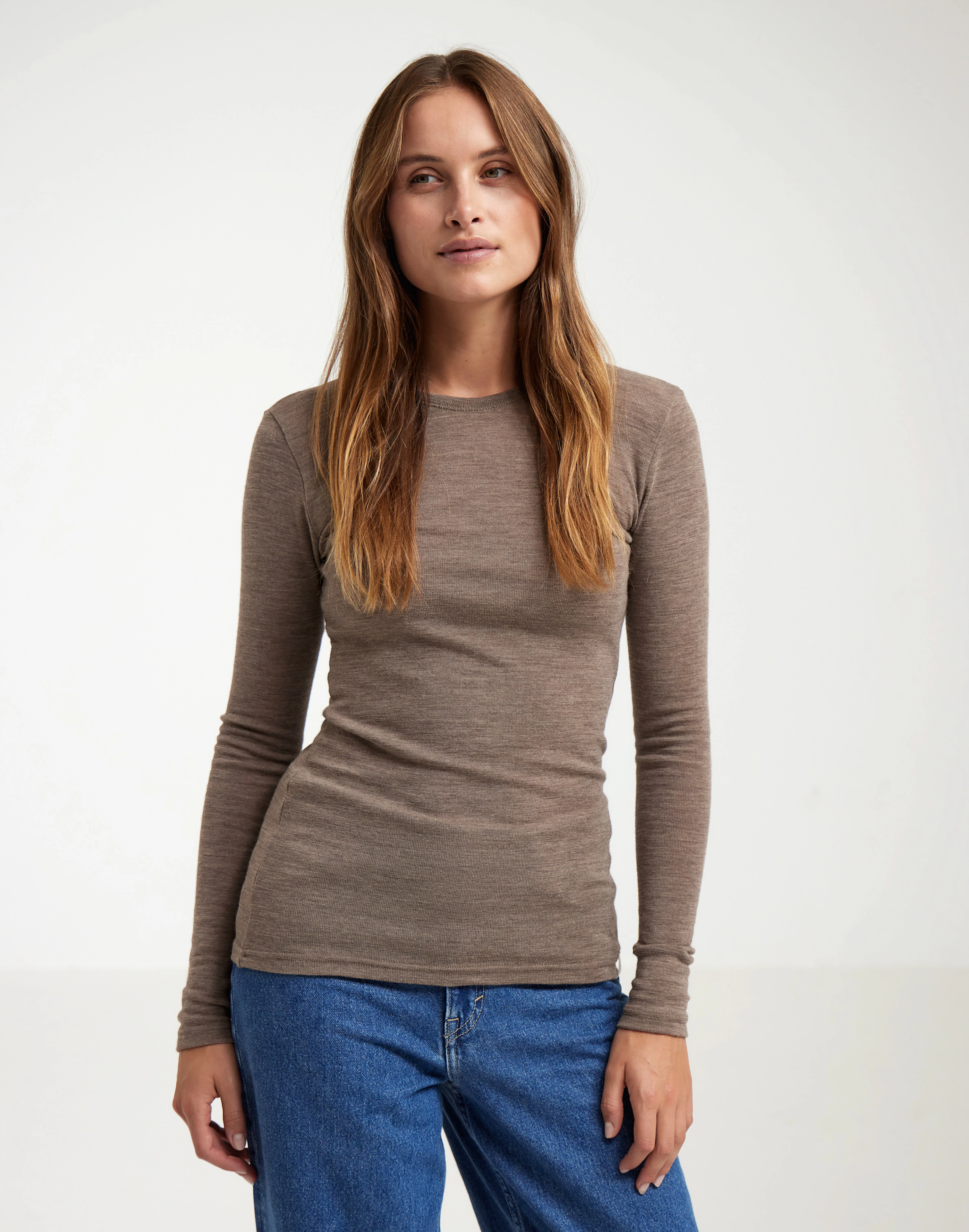 T-shirt Manches Longues En Laine Mérinos Bio DILLING - Pour Femme Grande Taille - Chaud Et Doux