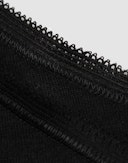 Plus size singlet i merinoull til dame Svart