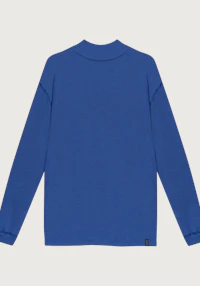 Plus size høyhalset topp i merinoull til dame