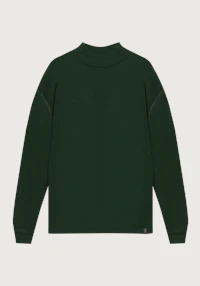 Plus size høyhalset topp i merinoull til dame