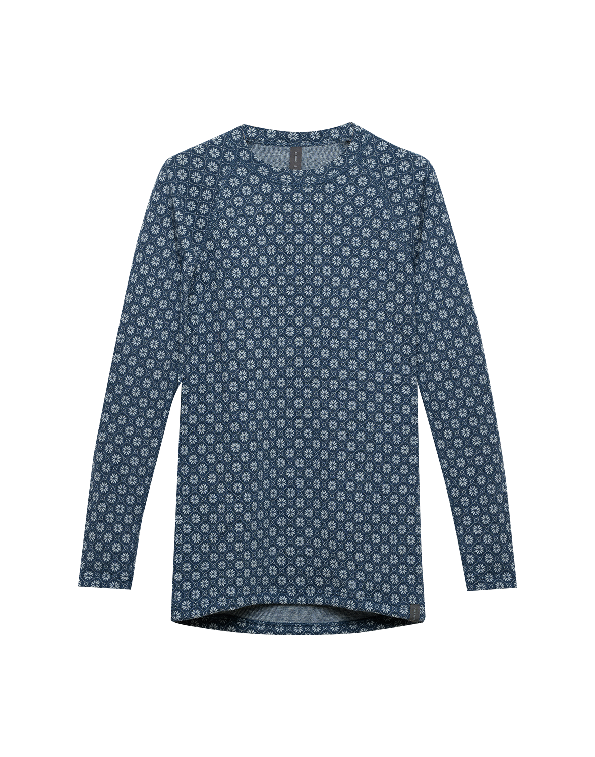 Women's merino wool long sleeve top with Nordic pattern - $59.99