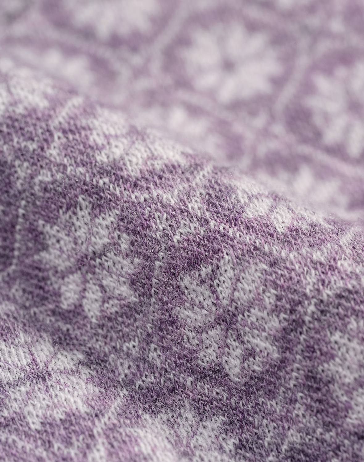 Women's merino wool long sleeve top with Nordic pattern - $59.99