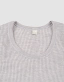 Women's merino wool long sleeve top Light grey melange