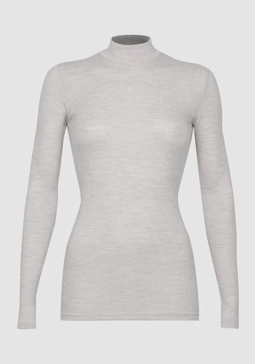 High neck long sleeve top