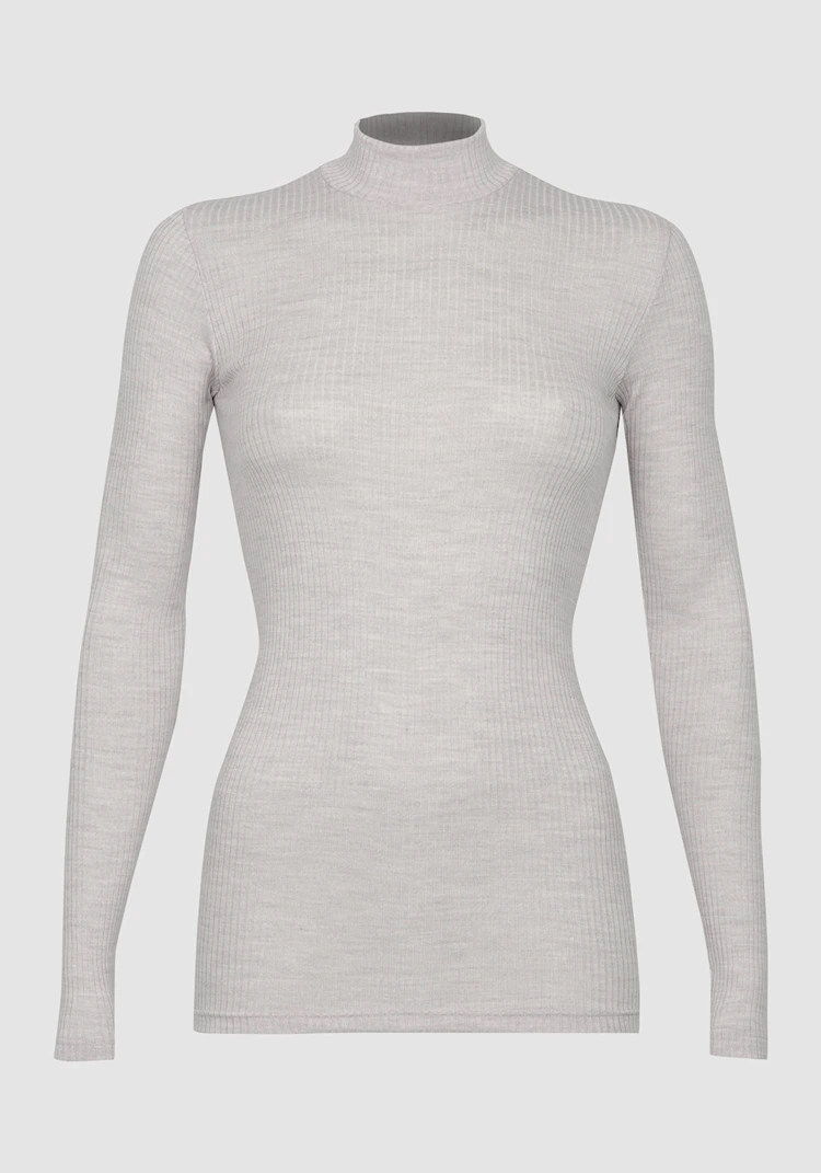 High neck long sleeve top