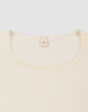 T-shirt i merinoull/siden för dam Natur