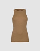 Tank top i merinould/silke til kvinder Valnød