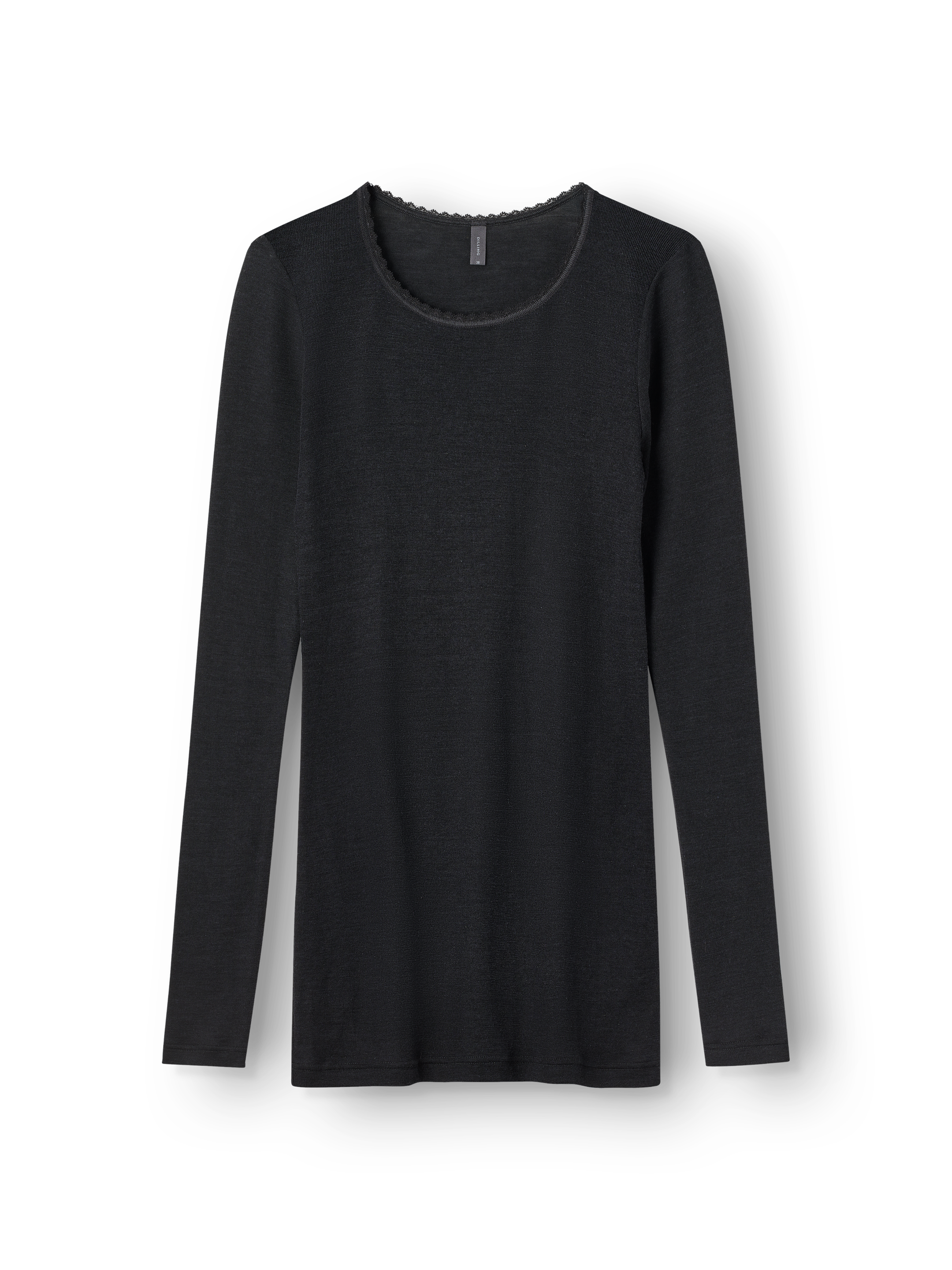 DILLING Merino T-shirt voor dames - van 100% BIO merinowol Zwart 40