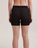 Shorts i merinoull/silke til dame Svart