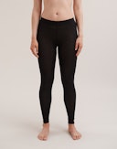 Leggings i merinould/silke til kvinder Sort