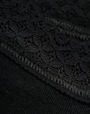 Women's merino wool/silk lace trim shorts Black