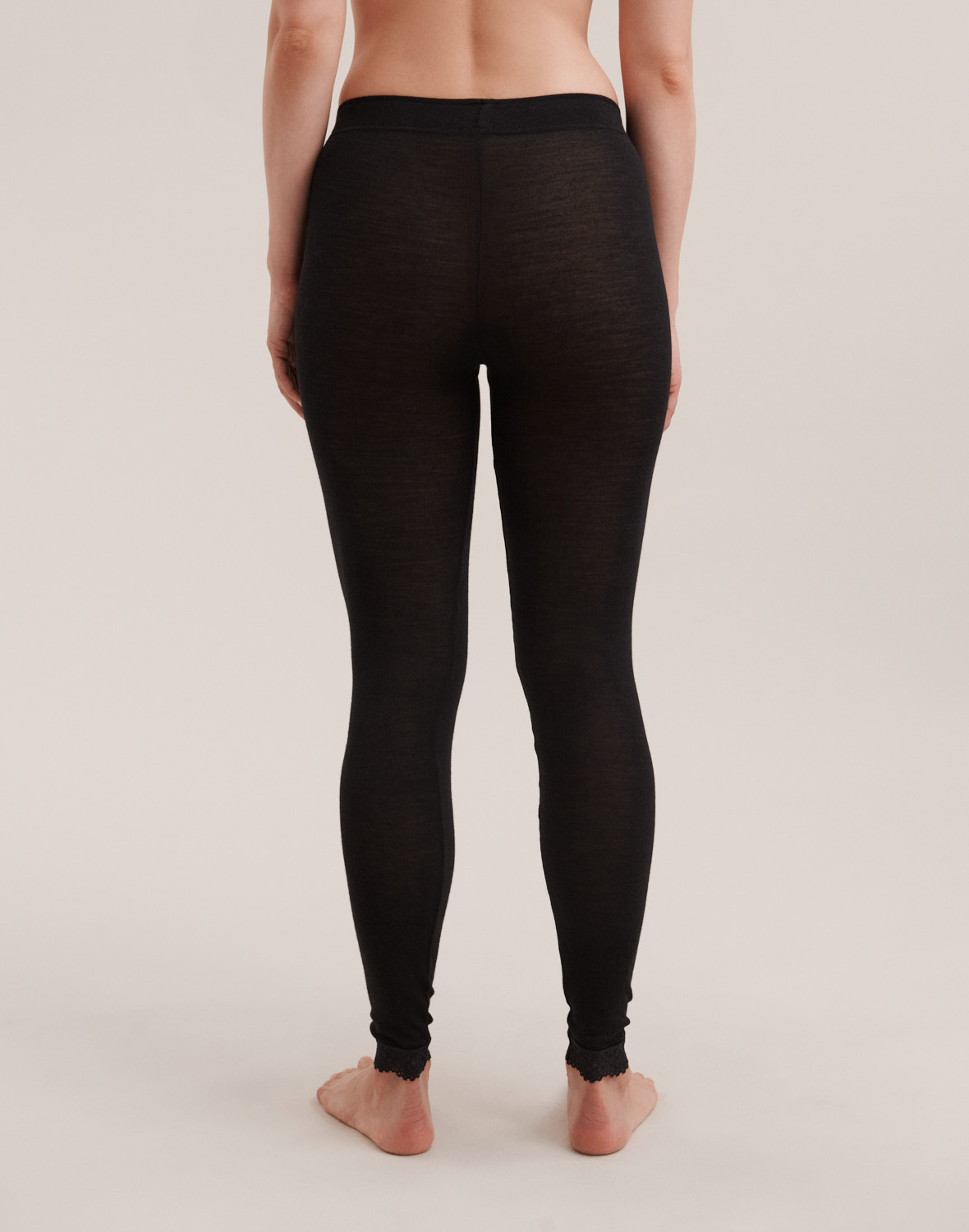 Black leggings with lace trim best sale