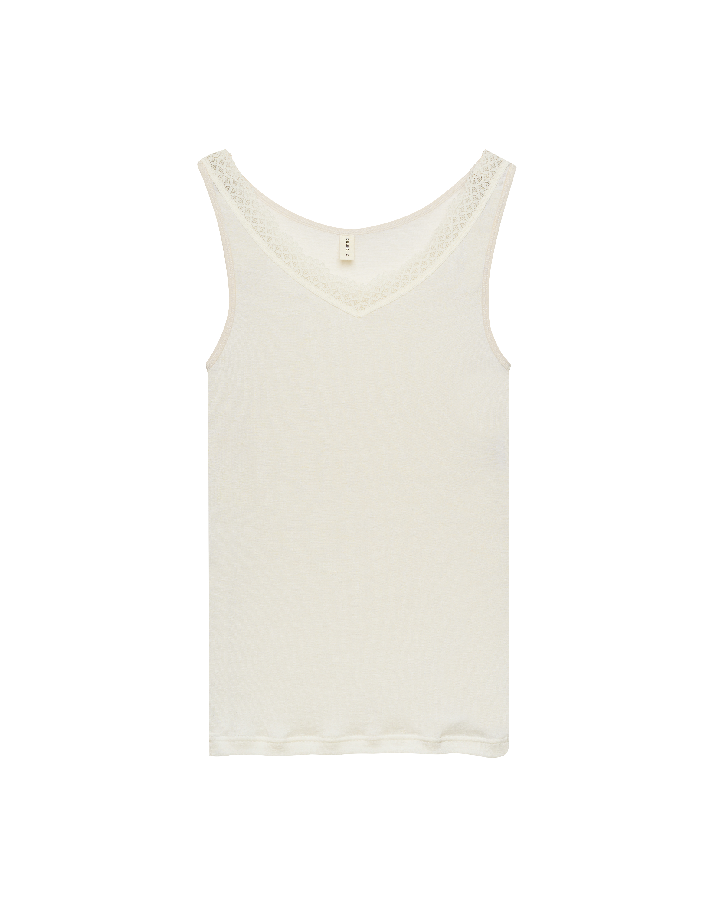 Tanktopp med V-hals og blonder