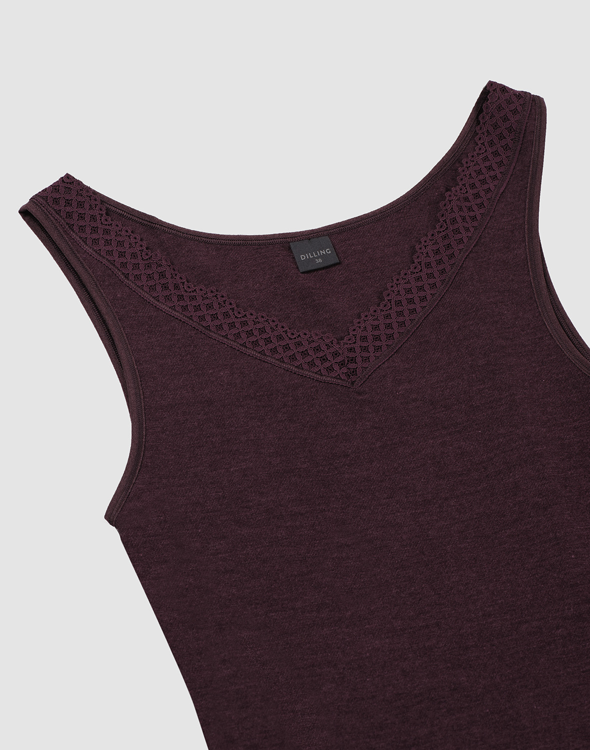 Tanktopp med V-hals og blonder 2