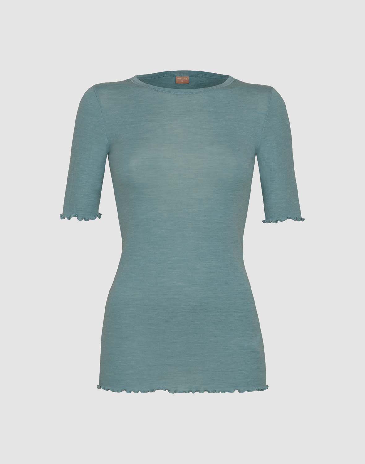 ARGUE - ARGUE FINE LAMB‘S WOOL T-SHIRT HOLE KNIT argue FINE LAMB'S WOOL T-SHIRT HOLE KNIT
