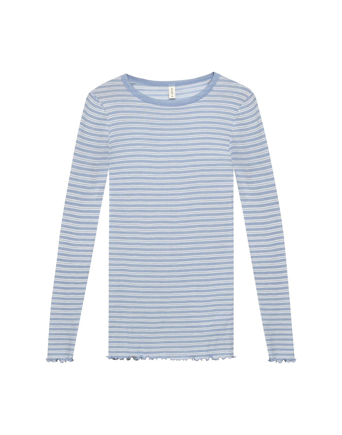 DILLING Dames Merinowol/Zijde Shirt Met Lange Mouw En Ruches Aan De Rand Rood 44