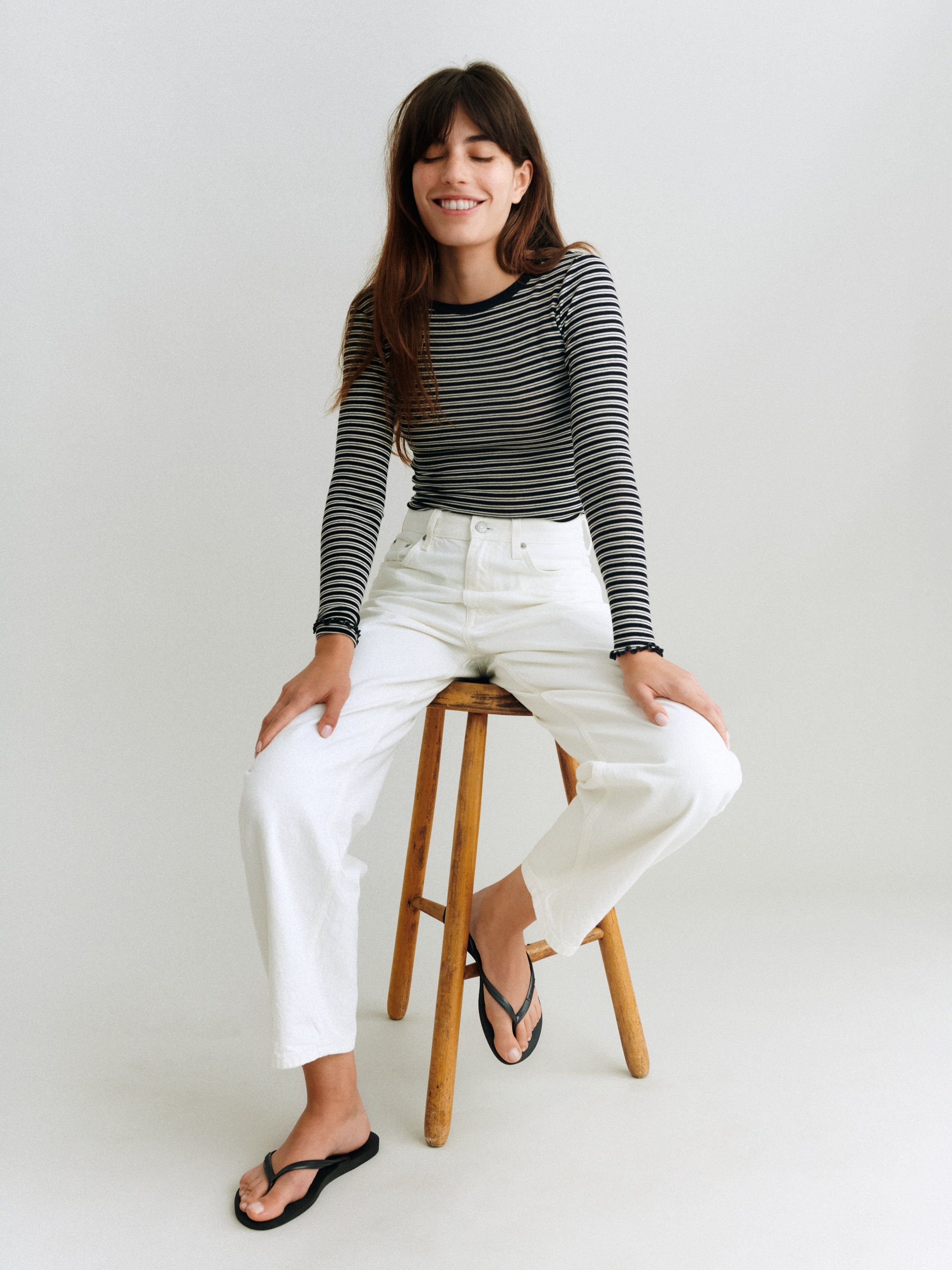 Long sleeve top with high O-neck babylock 1