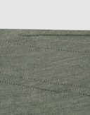 Women's merino wool/silk leggings with frilled edges Jade green
