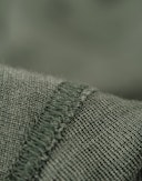 Women's merino wool/silk leggings with frilled edges Jade green