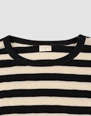 T-shirt i merinould/silke til kvinder Sort/natur 3