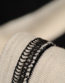 T-shirt i merinould/silke til kvinder Sort/natur 6