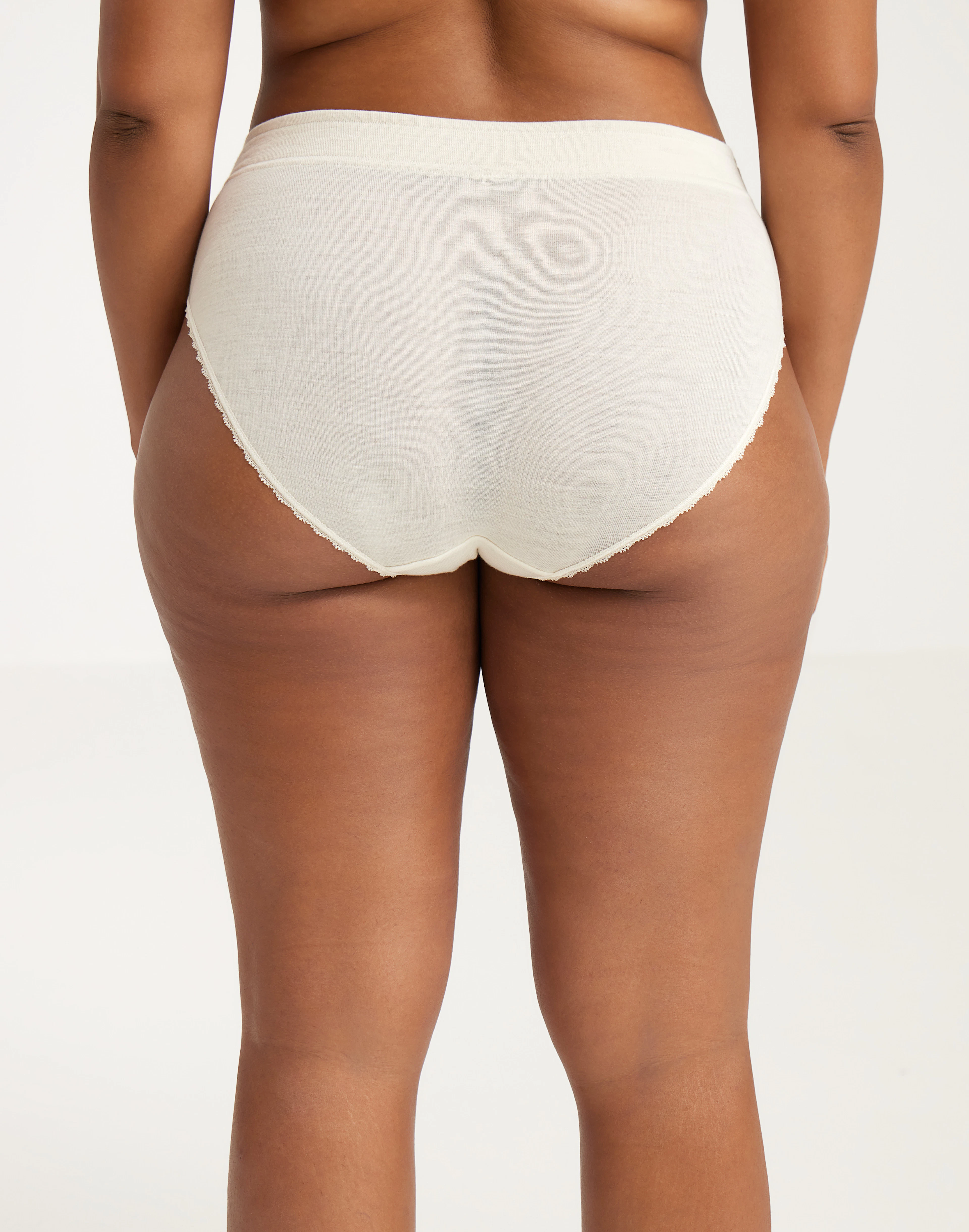 DILLING Damesslip met hoge taille van merinowol/zijde