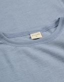 Damen-T-Shirt aus Merinowolle/Seide nordisches Blau