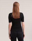 Women’s merino wool/silk T-shirt Black