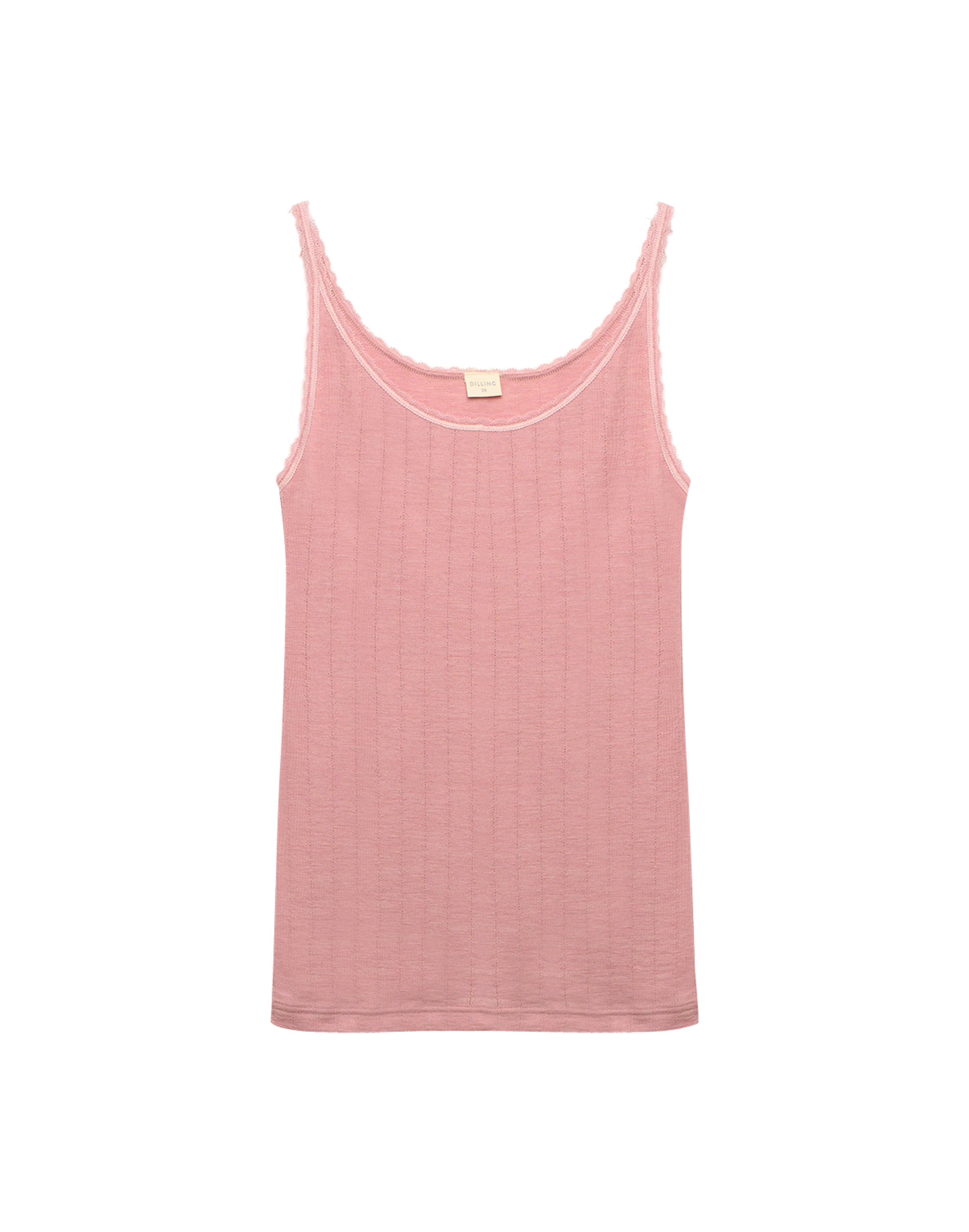 Women's merino wool/silk pointelle strap top - $60.99 - Dilling