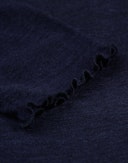 Pointelle t-shirt i merinoull/silke för dam Mörk marinblå
