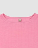 T-shirt med hulmønster i merinould/silke til kvinder Bonderose