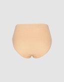 Pointelle-slip met hoge taille van merinowol/zijde voor dames Poederbeige