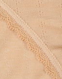 Pointelle-slip met hoge taille van merinowol/zijde voor dames Poederbeige