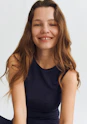 Sleeveless top with babylock