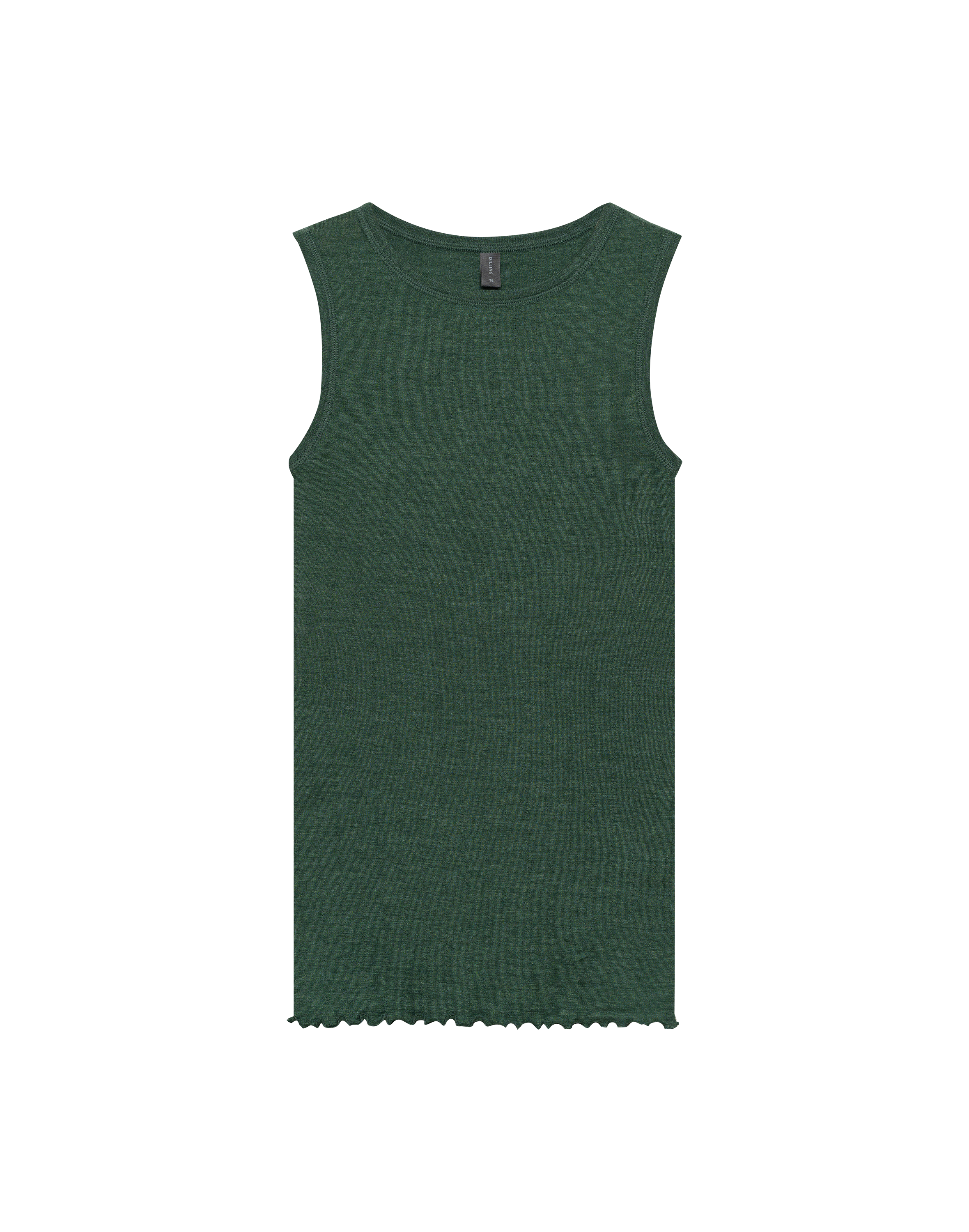 Tanktopp med hullmønster i merinoull/silke til dame