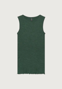 Tanktopp med hullmønster i merinoull/silke til dame