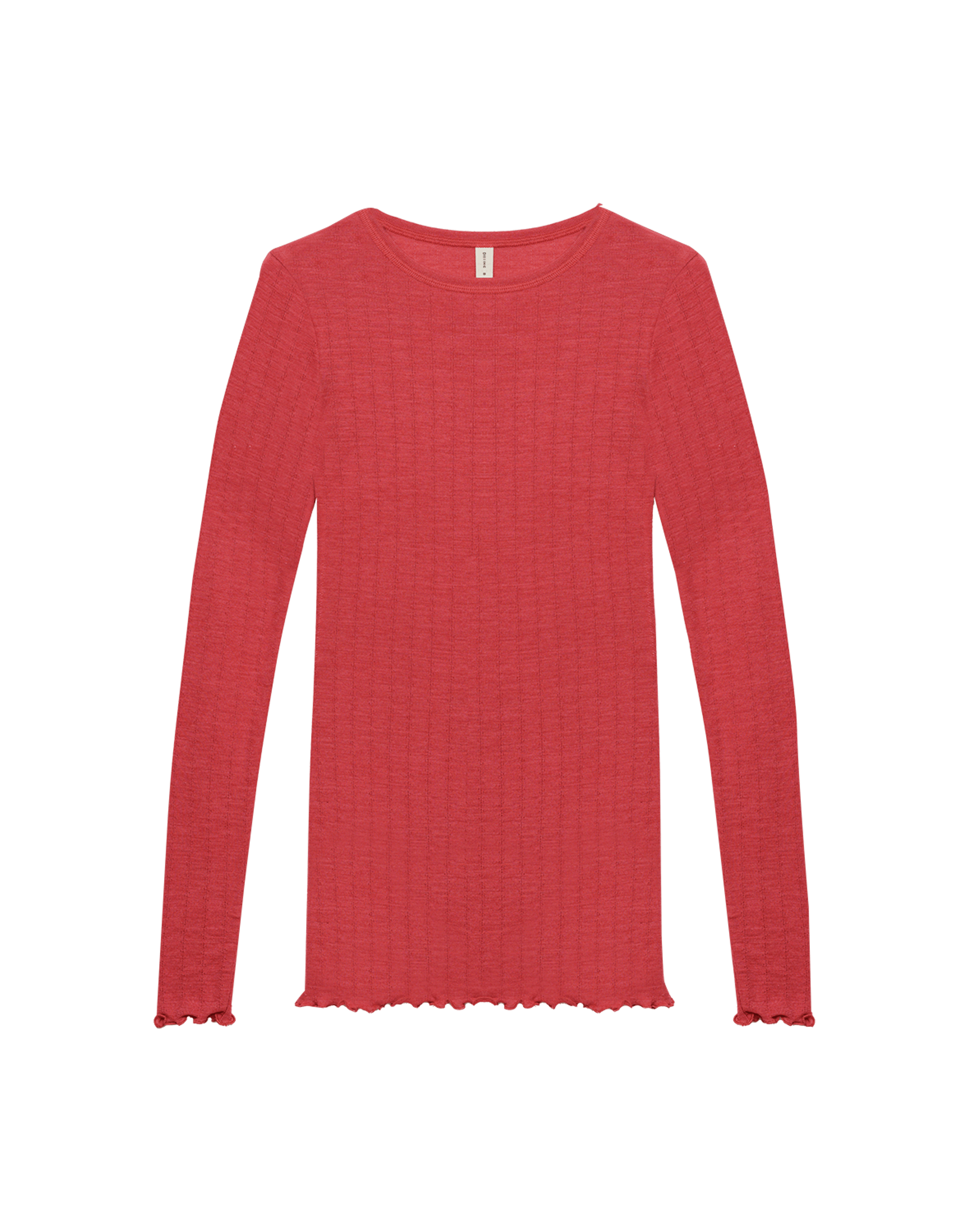 Pointelle shirt van merinowol/zijde voor dames