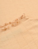 Pointelle shirt met hoge hals van merinowol/zijde voor dames Poederbeige