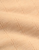 Pointelle shirt met hoge hals van merinowol/zijde voor dames Poederbeige