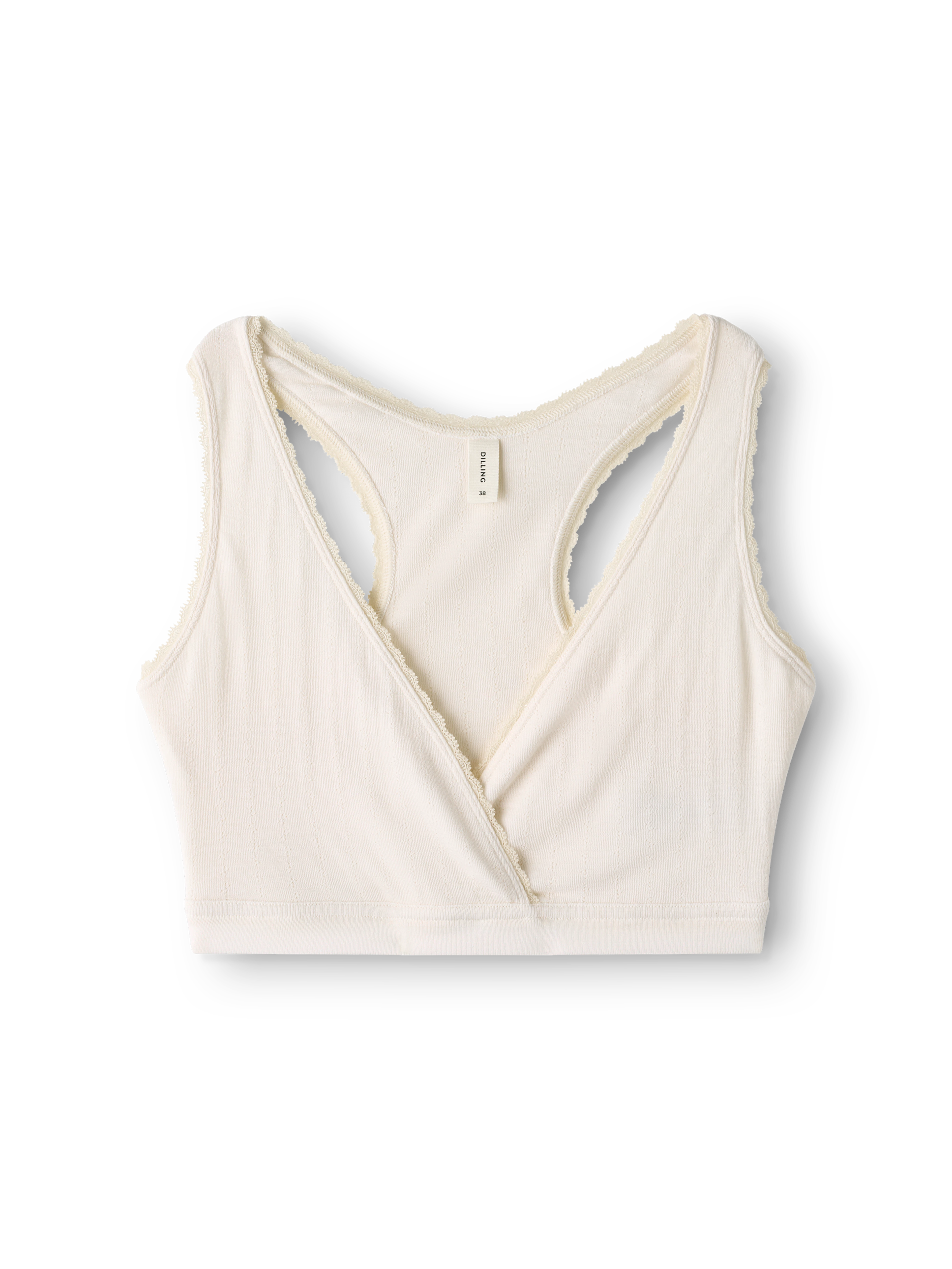 Women's merino wool/silk pointelle bralette - $71.99 - Dilling