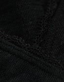 Women’s merino wool/silk pointelle bralette Black