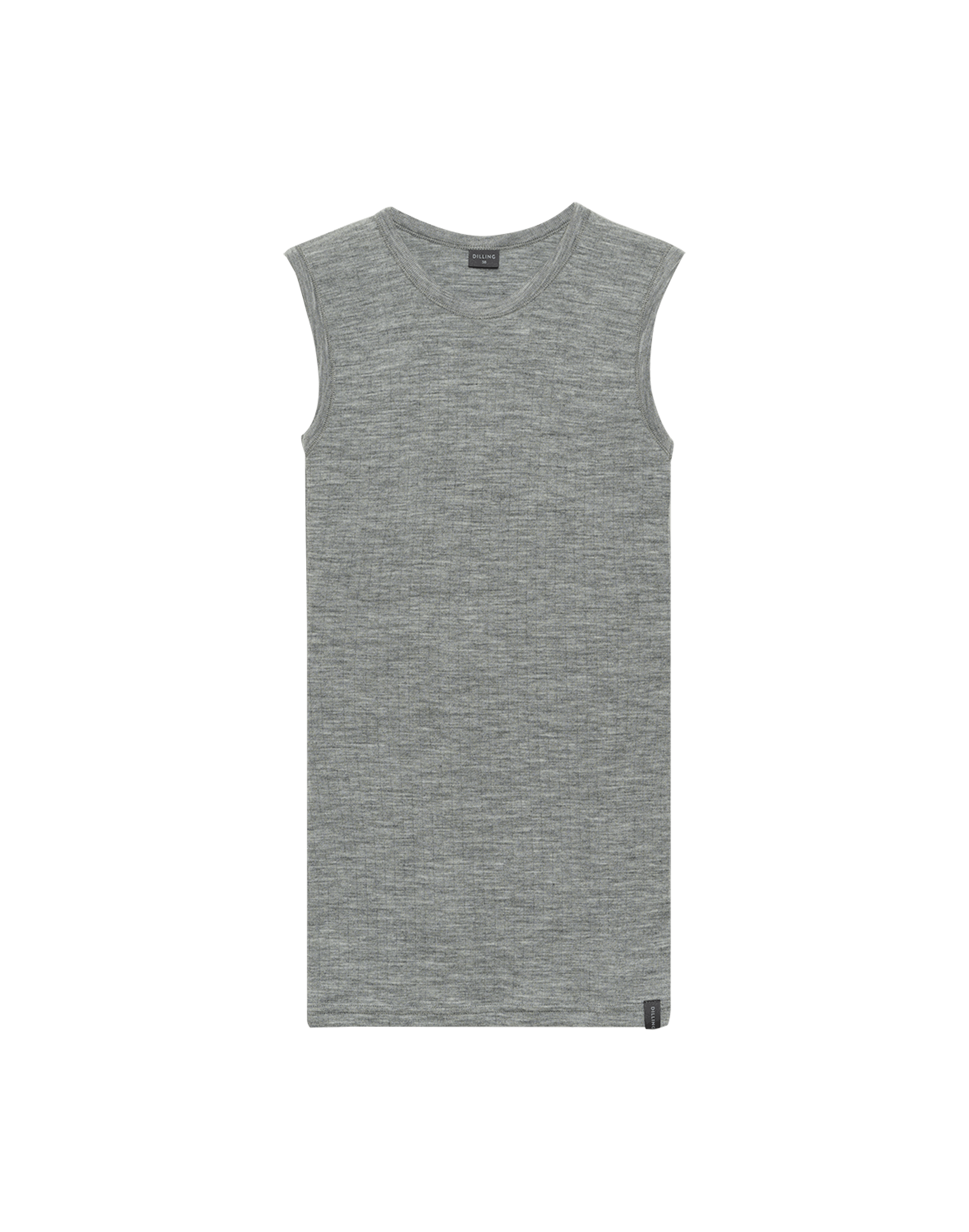 Women's merino wool tank top in Grey melange - $40.99 - Dilling