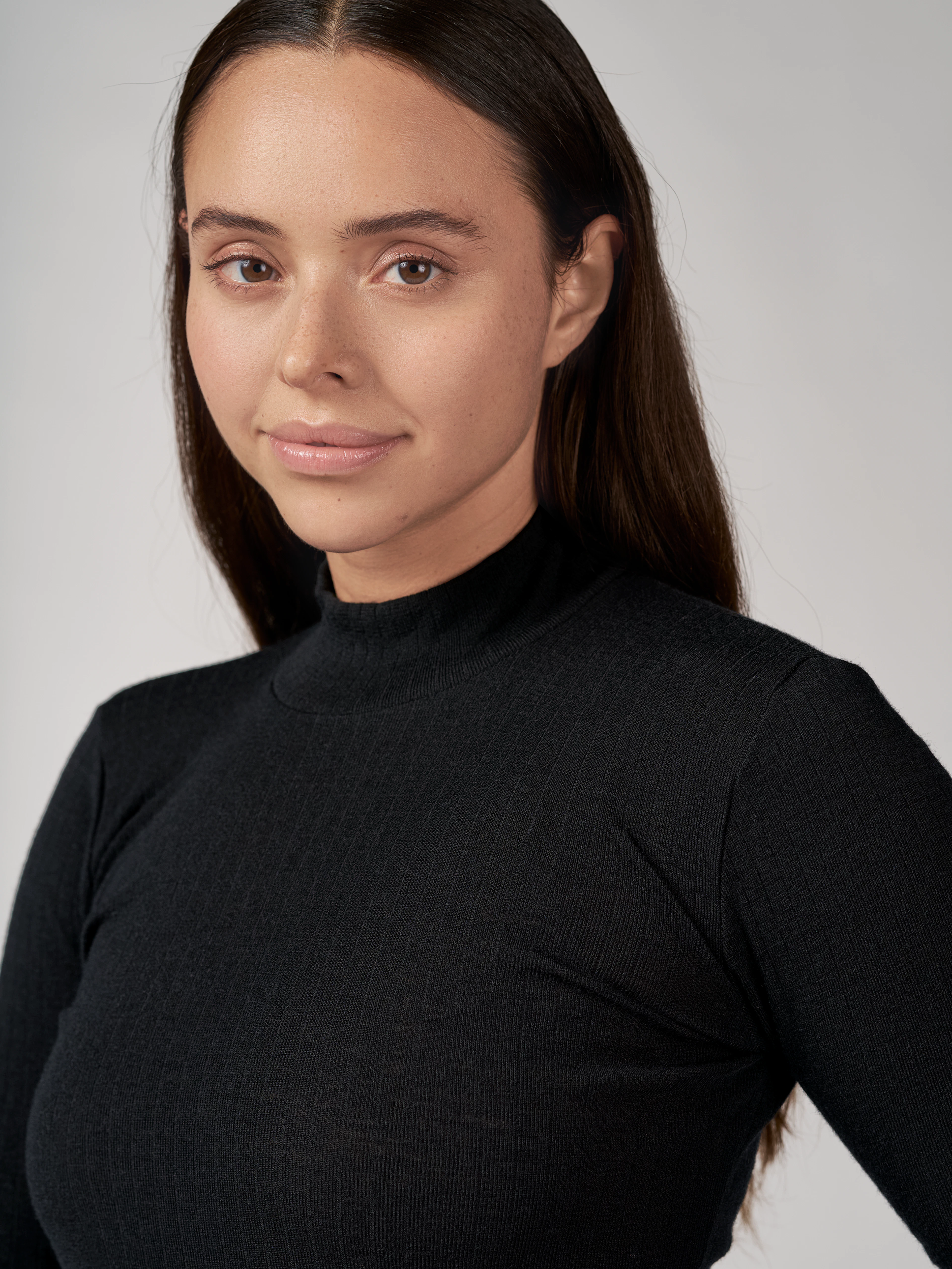 Women's merino wool high neck top - Free shipping - Dilling