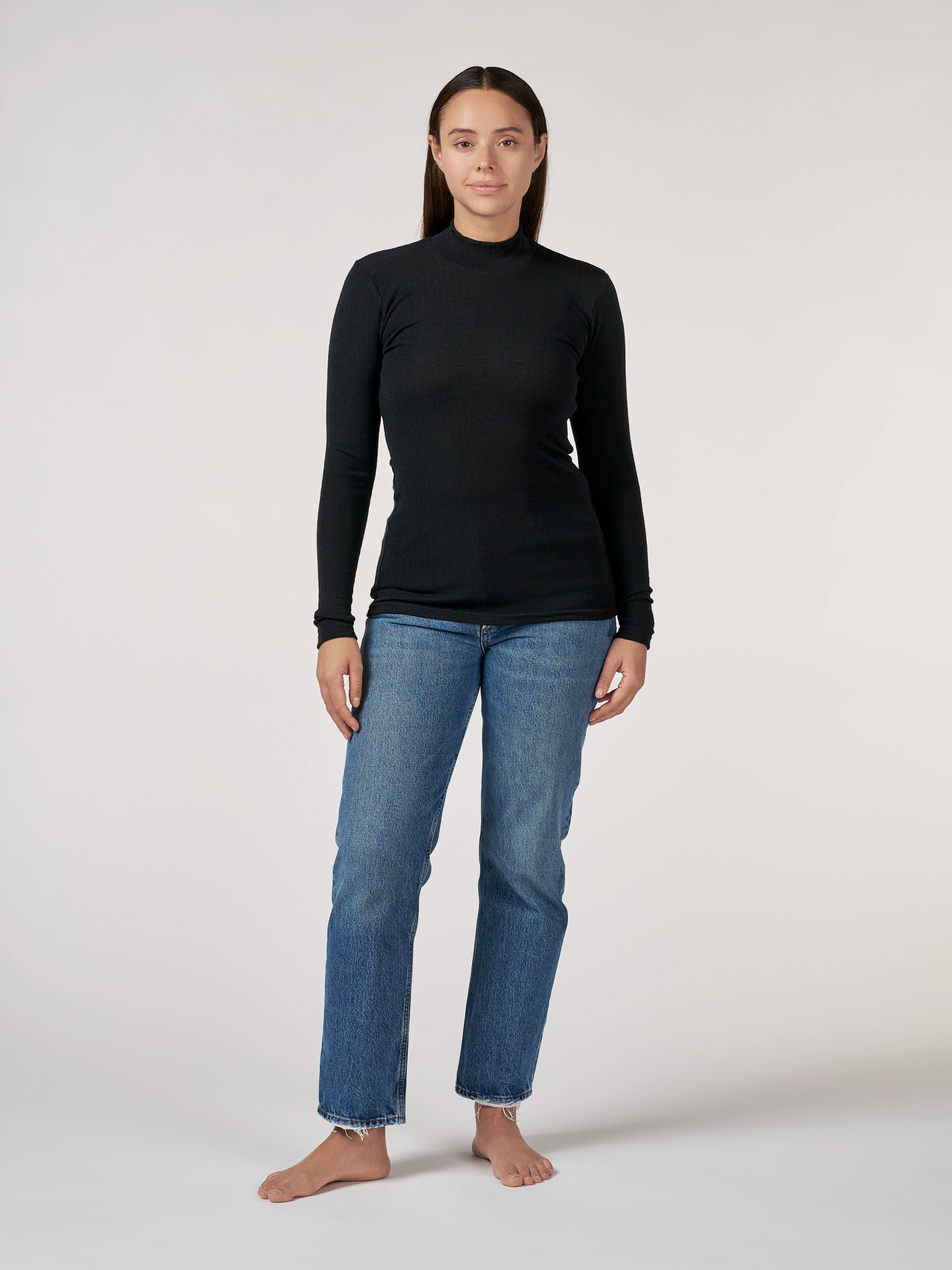 Women's merino wool high neck top - Free shipping - Dilling