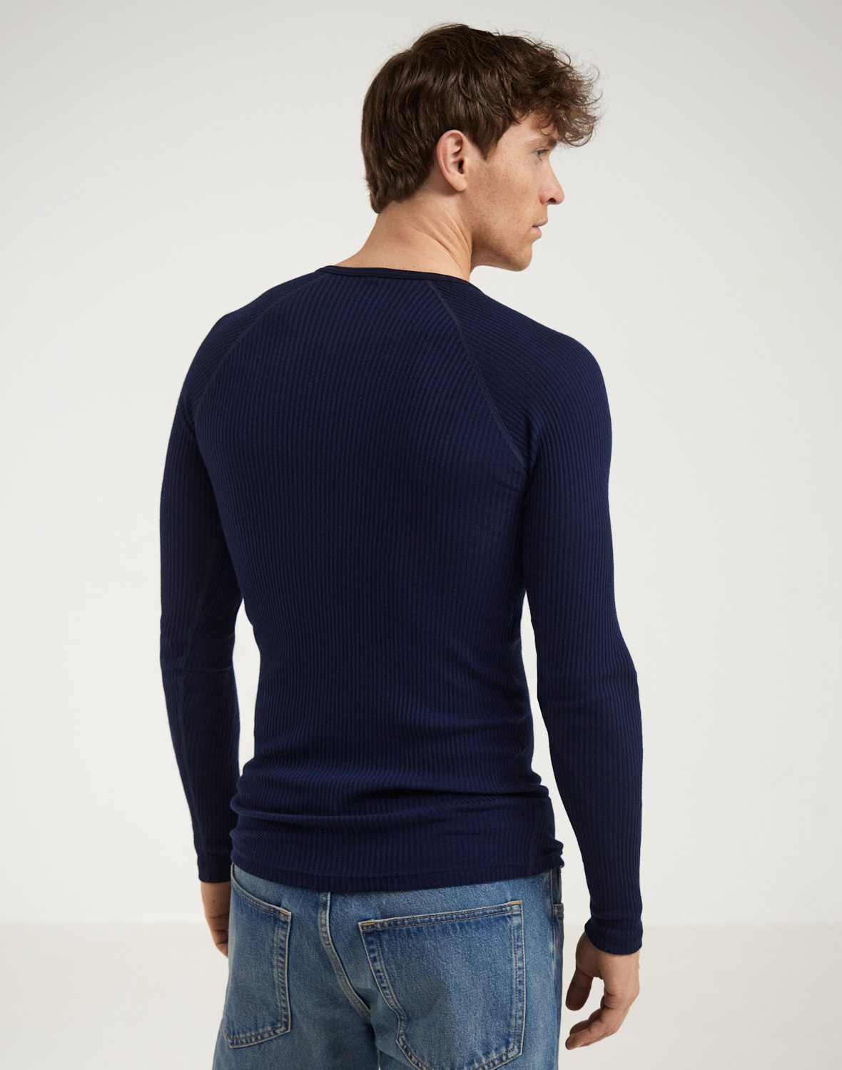 Men's merino wool long sleeve top with buttons - €69.99 - Dilling