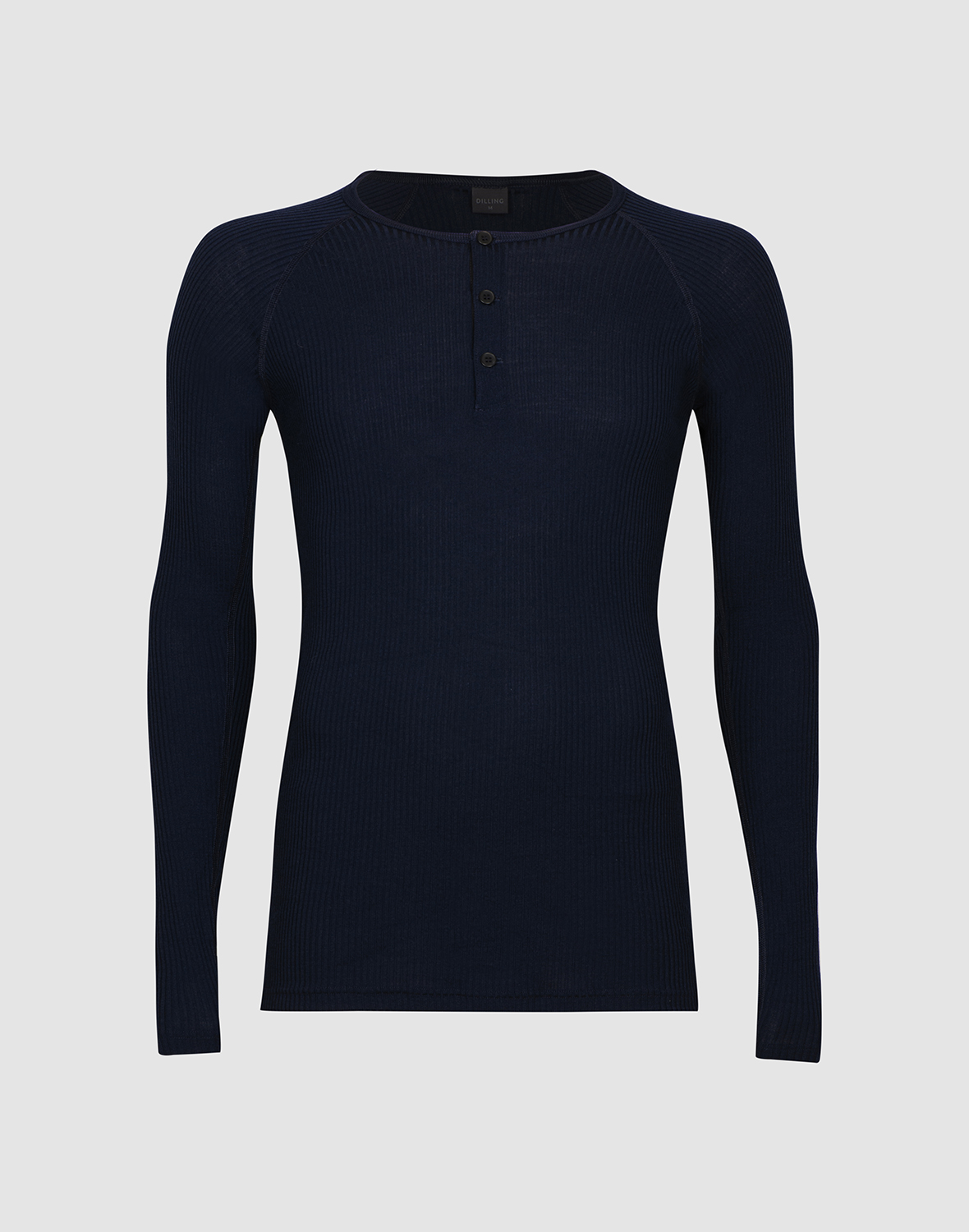 Langermet Henley-topp med raglanermer